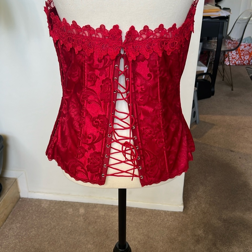 NWT Frederick's of Hollywood Red corset SIZE 38 fits M/L - Picture 3 of 8